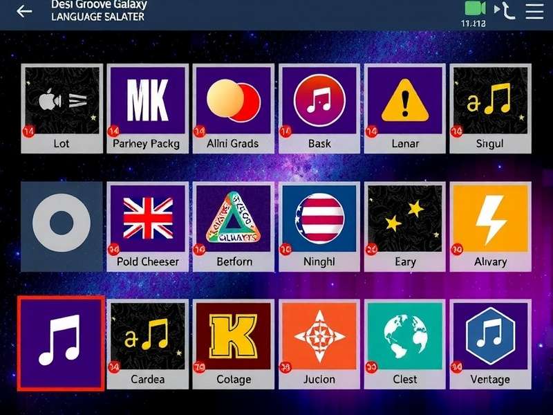 Desi Groove Galaxy Language Selection